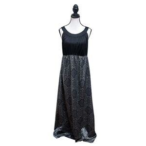 The Limited Maxi Dress M Black Paisley Print Sleeveless Evening Party